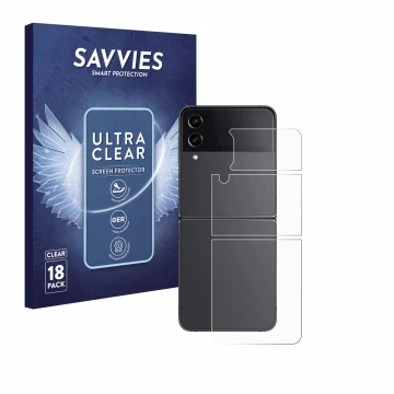Parte frontale di una confezione del prodotto con il logo del marchio Savvies. Accanto è raffigurato il dispositivo Samsung Ga
