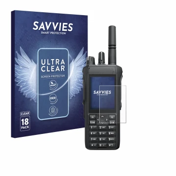 Parte frontale di una confezione del prodotto con il logo del marchio Savvies. Accanto è raffigurato il dispositivo Motorola R