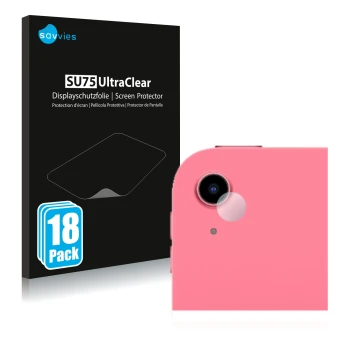 Parte frontale di una confezione del prodotto con il logo del marchio Savvies. Accanto è raffigurato il dispositivo Apple iPad