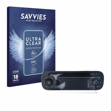 Parte frontale di una confezione del prodotto con il logo del marchio Savvies. Accanto è raffigurato il dispositivo Fiat Panda