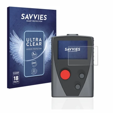 Parte frontale di una confezione del prodotto con il logo del marchio Savvies. Accanto è raffigurato il dispositivo Swissphone
