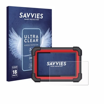 Parte frontale di una confezione del prodotto con il logo del marchio Savvies. Accanto è raffigurato il dispositivo Launch X-4