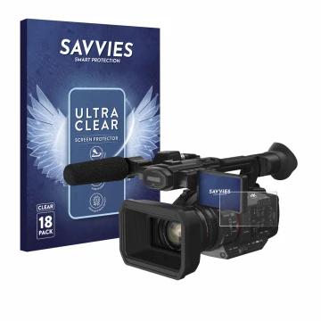 Parte frontale di una confezione del prodotto con il logo del marchio Savvies. Accanto è raffigurato il dispositivo Panasonic 