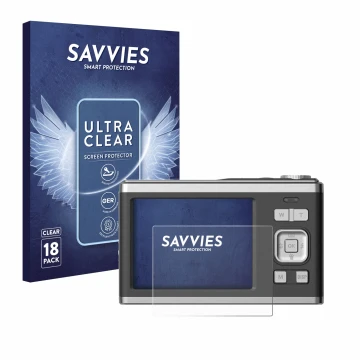 Parte frontale di una confezione del prodotto con il logo del marchio Savvies. Accanto è raffigurato il dispositivo Rollei Com