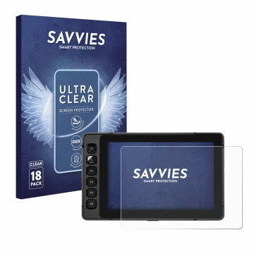 Parte frontale di una confezione del prodotto con il logo del marchio Savvies. Accanto è raffigurato il dispositivo SmallHD Ul