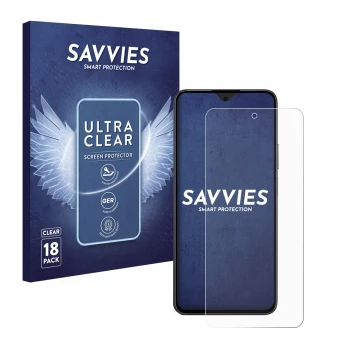 Parte frontale di una confezione del prodotto con il logo del marchio Savvies. Accanto è raffigurato il dispositivo Honor 90 S