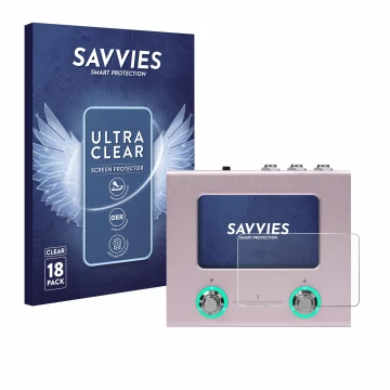 Parte frontale di una confezione del prodotto con il logo del marchio Savvies. Accanto è raffigurato il dispositivo Hotone Amp