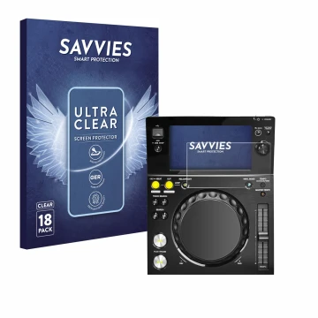 Parte frontale di una confezione del prodotto con il logo del marchio Savvies. Accanto è raffigurato il dispositivo Pioneer XD
