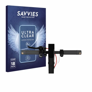 Parte frontale di una confezione del prodotto con il logo del marchio Savvies. Accanto è raffigurato il dispositivo Xiaomi Mi 