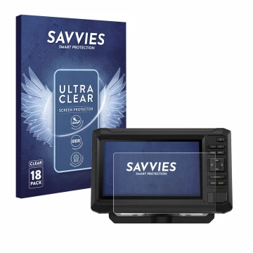 Parte frontale di una confezione del prodotto con il logo del marchio Savvies. Accanto è raffigurato il dispositivo Garmin ECH