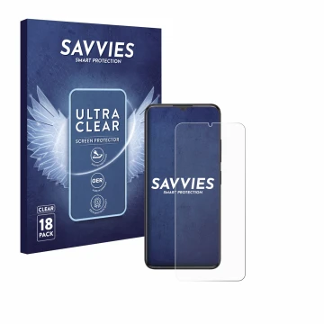 Parte frontale di una confezione del prodotto con il logo del marchio Savvies. Accanto è raffigurato il dispositivo ZTE Blade 