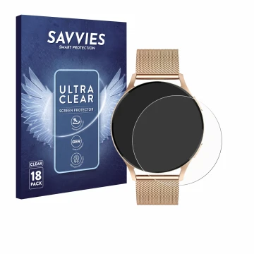 Parte frontale di una confezione del prodotto con il logo del marchio Savvies. Accanto è raffigurato il dispositivo Levowatch 