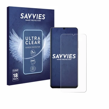 Parte frontale di una confezione del prodotto con il logo del marchio Savvies. Accanto è raffigurato il dispositivo realme Not