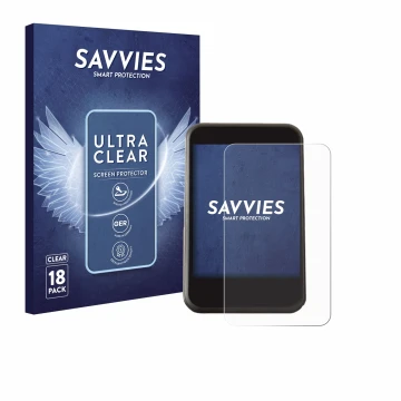 Parte frontale di una confezione del prodotto con il logo del marchio Savvies. Accanto è raffigurato il dispositivo Freesky YL