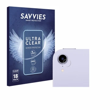 Parte frontale di una confezione del prodotto con il logo del marchio Savvies. Accanto è raffigurato il dispositivo Apple iPad
