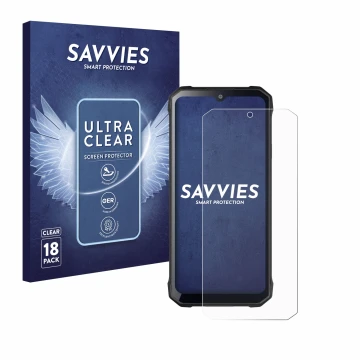 Parte frontale di una confezione del prodotto con il logo del marchio Savvies. Accanto è raffigurato il dispositivo Hotwav T7S