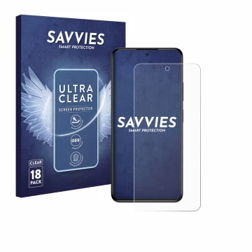 Parte frontale di una confezione del prodotto con il logo del marchio Savvies. Accanto è raffigurato il dispositivo myPhone N2
