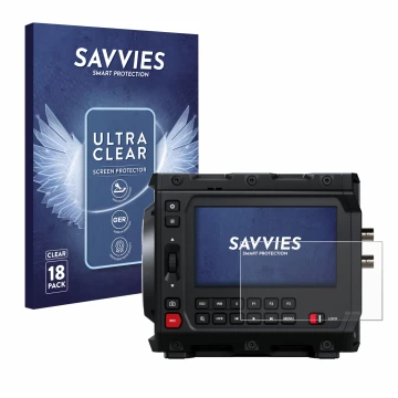 Parte frontale di una confezione del prodotto con il logo del marchio Savvies. Accanto è raffigurato il dispositivo Blackmagic