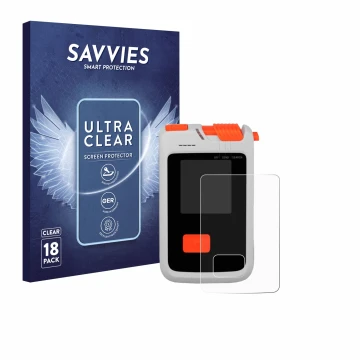 Parte frontale di una confezione del prodotto con il logo del marchio Savvies. Accanto è raffigurato il dispositivo Mammut Bar