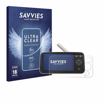 Parte frontale di una confezione del prodotto con il logo del marchio Savvies. Accanto è raffigurato il dispositivo Philips Av