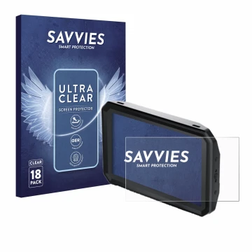 Parte frontale di una confezione del prodotto con il logo del marchio Savvies. Accanto è raffigurato il dispositivo Blackmagic