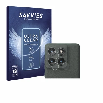 Parte frontale di una confezione del prodotto con il logo del marchio Savvies. Accanto è raffigurato il dispositivo Motorola E