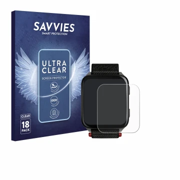 Parte frontale di una confezione del prodotto con il logo del marchio Savvies. Accanto è raffigurato il dispositivo Garmin Ven