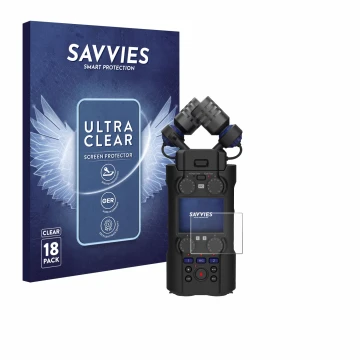 Parte frontale di una confezione del prodotto con il logo del marchio Savvies. Accanto è raffigurato il dispositivo Zoom H5 St