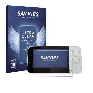 Parte frontale di una confezione del prodotto con il logo del marchio Savvies. Accanto è raffigurato il dispositivo Philips Av
