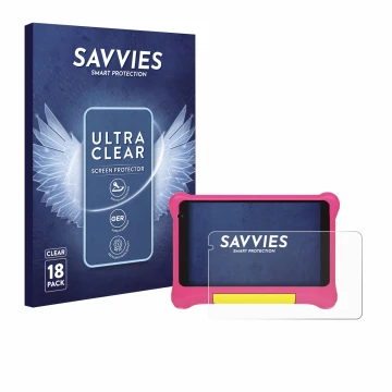 Parte frontale di una confezione del prodotto con il logo del marchio Savvies. Accanto è raffigurato il dispositivo Happybe Ki