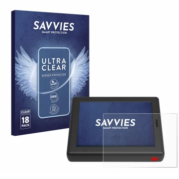 Parte frontale di una confezione del prodotto con il logo del marchio Savvies. Accanto è raffigurato il dispositivo XC Tracer 