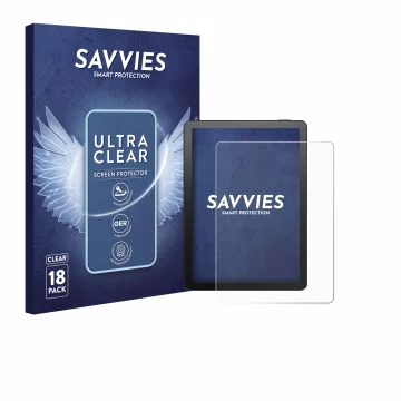 Parte frontale di una confezione del prodotto con il logo del marchio Savvies. Accanto è raffigurato il dispositivo Bigme B6 C