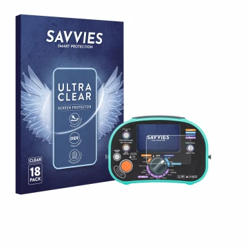 Parte frontale di una confezione del prodotto con il logo del marchio Savvies. Accanto è raffigurato il dispositivo Kewtech KT