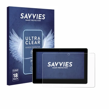 Parte frontale di una confezione del prodotto con il logo del marchio Savvies. Accanto è raffigurato il dispositivo Victron En