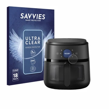 Parte frontale di una confezione del prodotto con il logo del marchio Savvies. Accanto è raffigurato il dispositivo Philips Ai