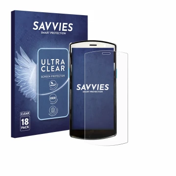 Parte frontale di una confezione del prodotto con il logo del marchio Savvies. Accanto è raffigurato il dispositivo Unitech EA