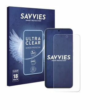 Parte frontale di una confezione del prodotto con il logo del marchio Savvies. Accanto è raffigurato il dispositivo Oppo F31 c
