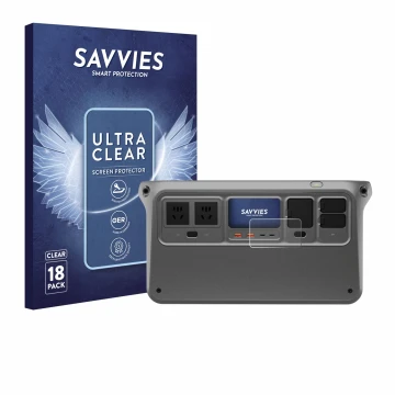 Parte frontale di una confezione del prodotto con il logo del marchio Savvies. Accanto è raffigurato il dispositivo DJI Power 