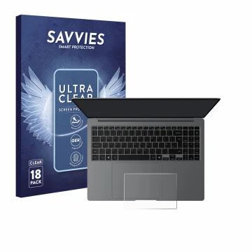 Parte frontale di una confezione del prodotto con il logo del marchio Savvies. Accanto è raffigurato il dispositivo Samsung Ga