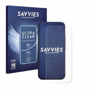 Parte frontale di una confezione del prodotto con il logo del marchio Savvies. Accanto è raffigurato il dispositivo Vivo V70 c