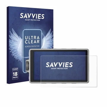 Parte frontale di una confezione del prodotto con il logo del marchio Savvies. Accanto è raffigurato il dispositivo DJI Ronin 