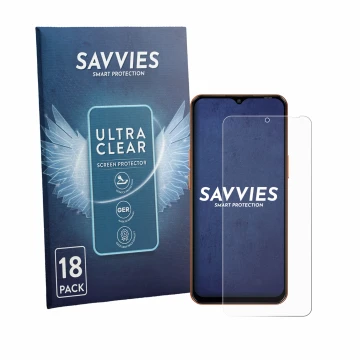 Parte frontale di una confezione del prodotto con il logo del marchio Savvies. Accanto è raffigurato il dispositivo Oscal Flat