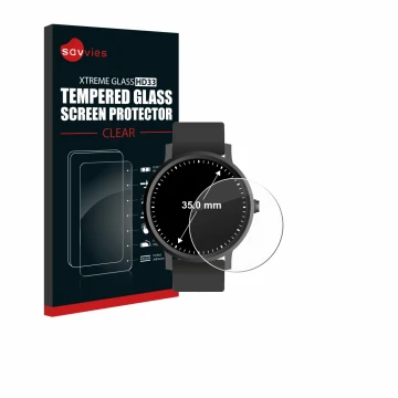 Parte frontale di una confezione del prodotto con il logo del marchio Savvies. Accanto è raffigurato il dispositivo Circolare 