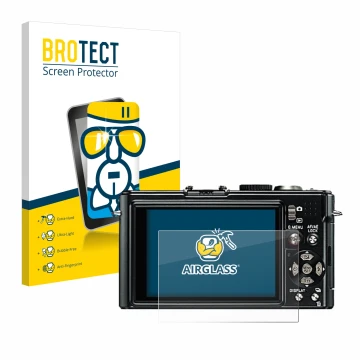 Parte frontale di una confezione del prodotto con il logo del marchio BROTECT. Accanto è raffigurato il dispositivo Leica D-Lu