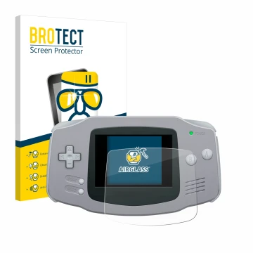 Parte frontale di una confezione del prodotto con il logo del marchio BROTECT. Accanto è raffigurato il dispositivo Nintendo G