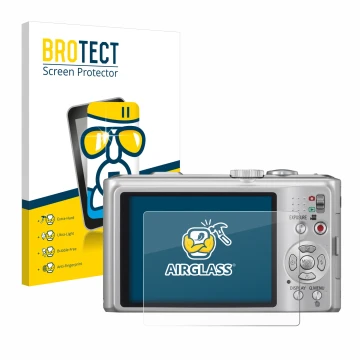 Parte frontale di una confezione del prodotto con il logo del marchio BROTECT. Accanto è raffigurato il dispositivo Panasonic 