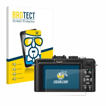 Parte frontale di una confezione del prodotto con il logo del marchio BROTECT. Accanto è raffigurato il dispositivo Panasonic 