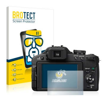 Parte frontale di una confezione del prodotto con il logo del marchio BROTECT. Accanto è raffigurato il dispositivo Panasonic 