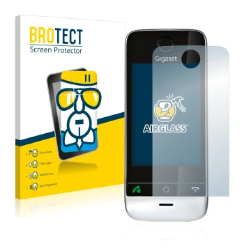 Parte frontale di una confezione del prodotto con il logo del marchio BROTECT. Accanto è raffigurato il dispositivo Gigaset SL