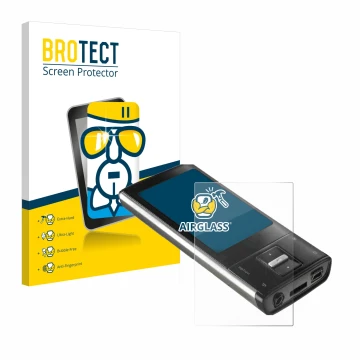 Parte frontale di una confezione del prodotto con il logo del marchio BROTECT. Accanto è raffigurato il dispositivo Intenso Vi